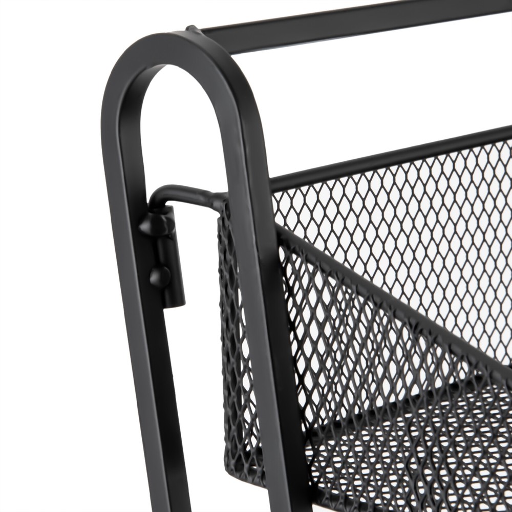 4-Tier Iron Display Rack for Retail Snacks and Candy Organization, Black
