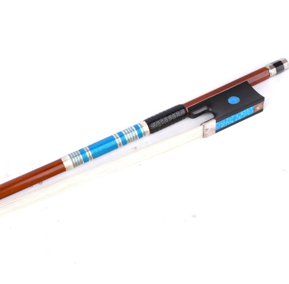 D.Peccatte Copy Master Pernambuco Violin Bow 4/4 Ebony Blue Eye Frog Silver Part