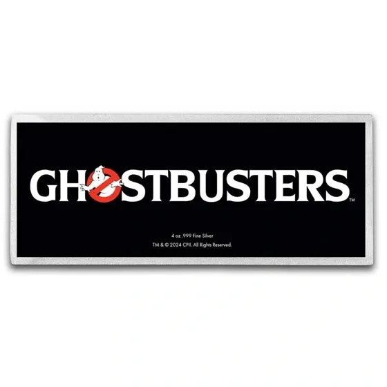 Ghostbusters Team 40th Anniversary 4 oz Colorized Silver Bar
