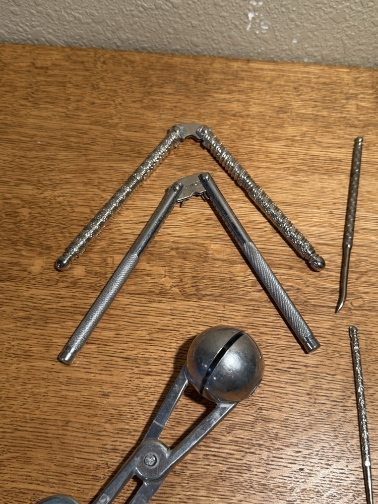 Vintage Hand Held Nut Cracker with Picks/Shelled Nuts Crackers