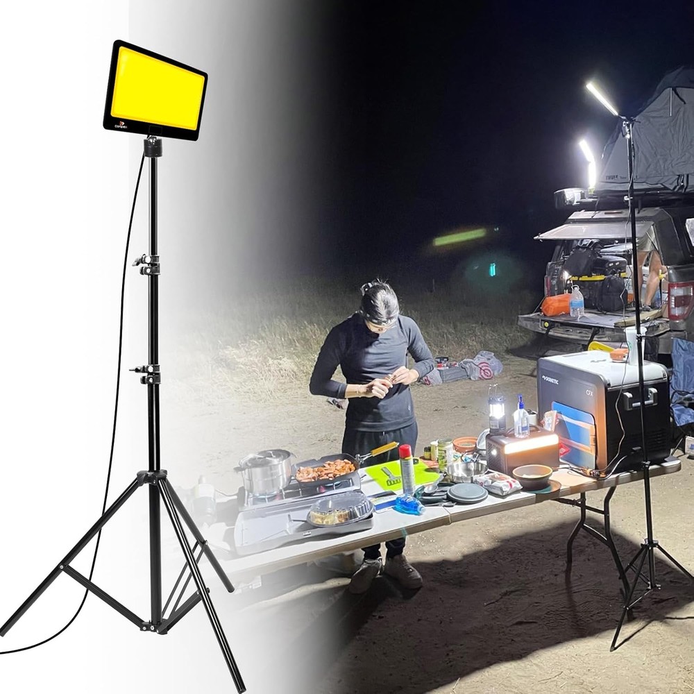 Telescoping LED Camping Light Tripod