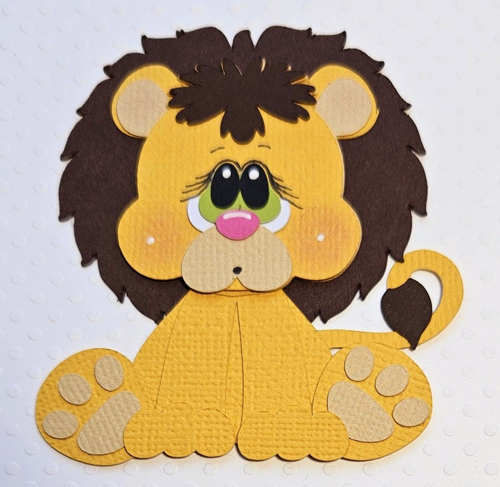 Little Lion. Scrapbook, Card Making Paper Piecing