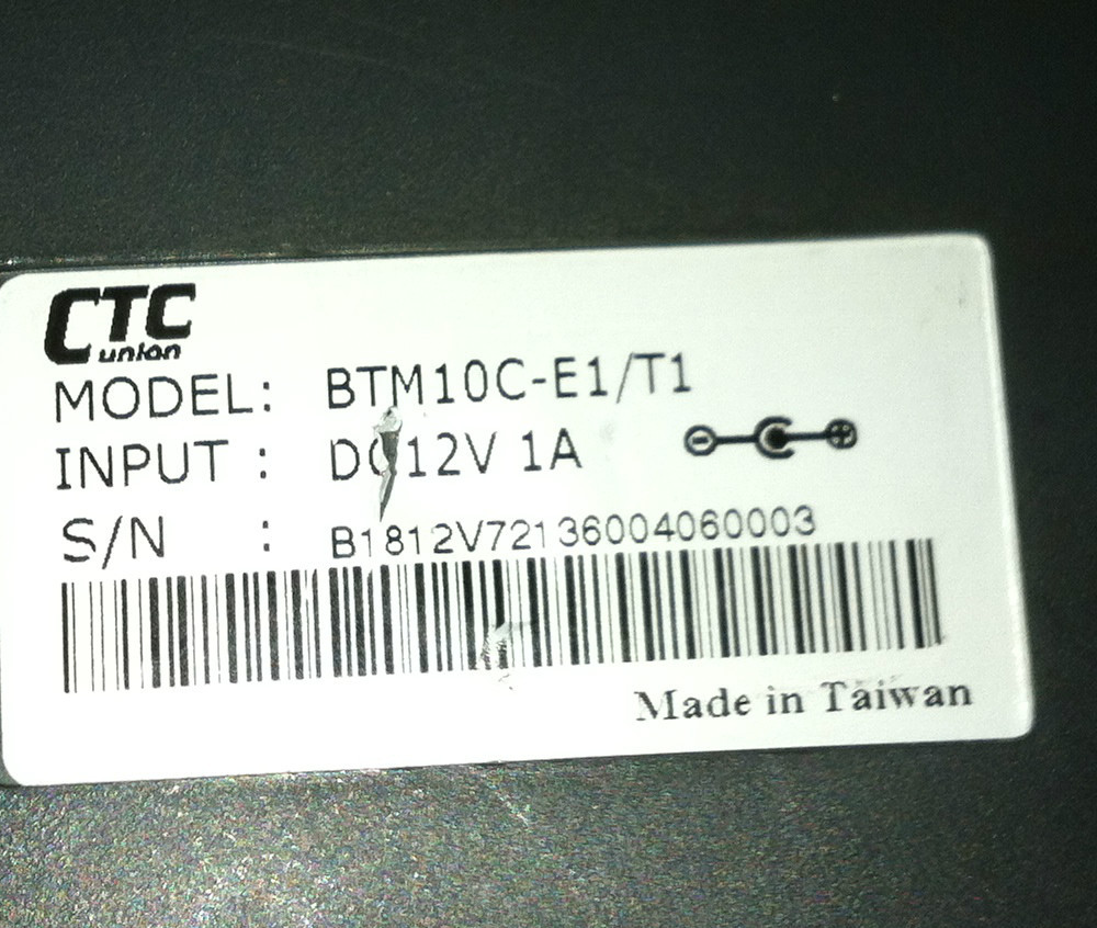 CTC BTM10C-E1/T1 Protocol Analyzer with Power adapter & cables