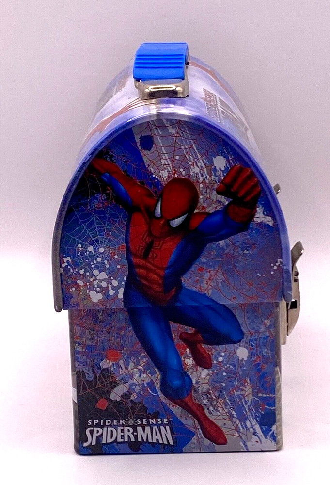 Vintage Blue Spider-Man ToolBox Tin 2008 Marvel - Good Condition