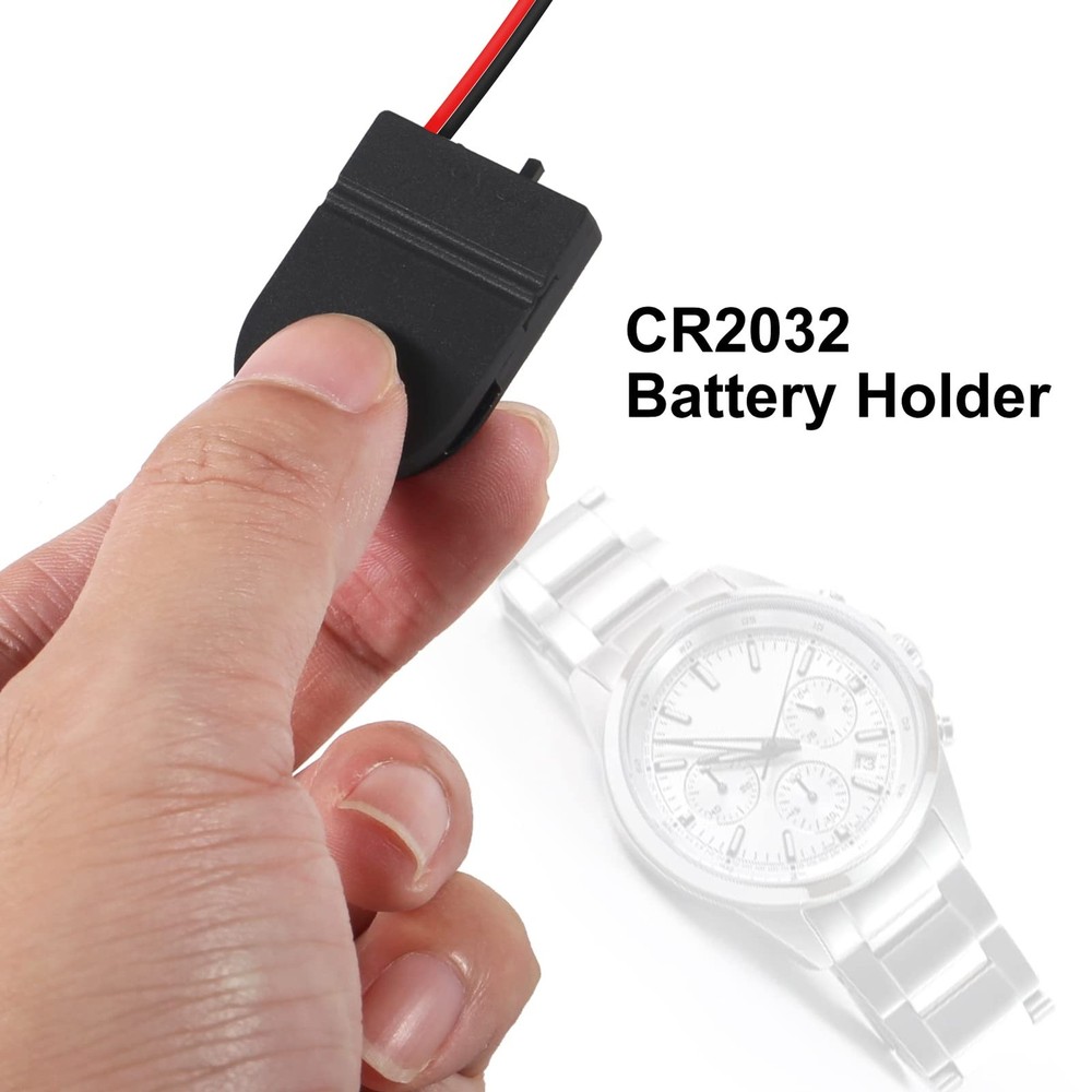 Alinan 5pcs Button Battery Holder Coin Cell with Switch Black