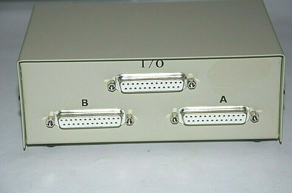 BELKIN Rotary 2 Port Data Transfer Switch F1B024-E Serial Parallel Printer Hub