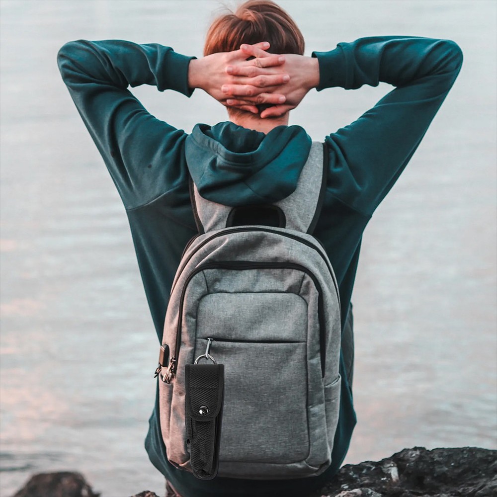 2Pcs Portable Flashlight Holsters Nylon Flashlight Pouch Multi-function Bag