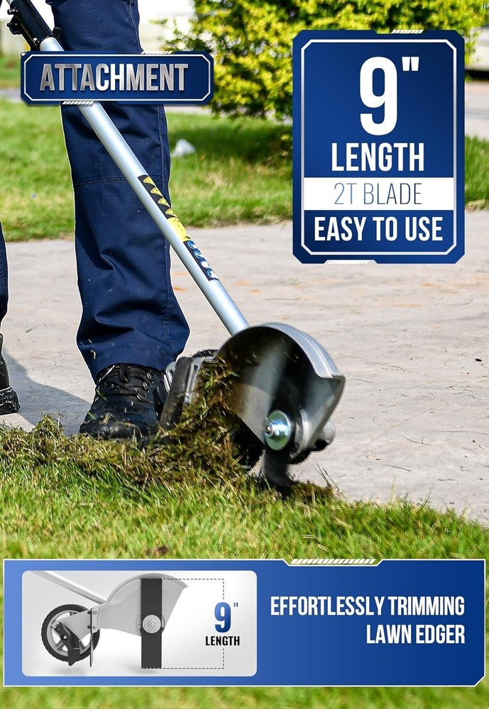 9-Inch Lawn Edger Tool with Adjustable Depth & Durable Steel Construction