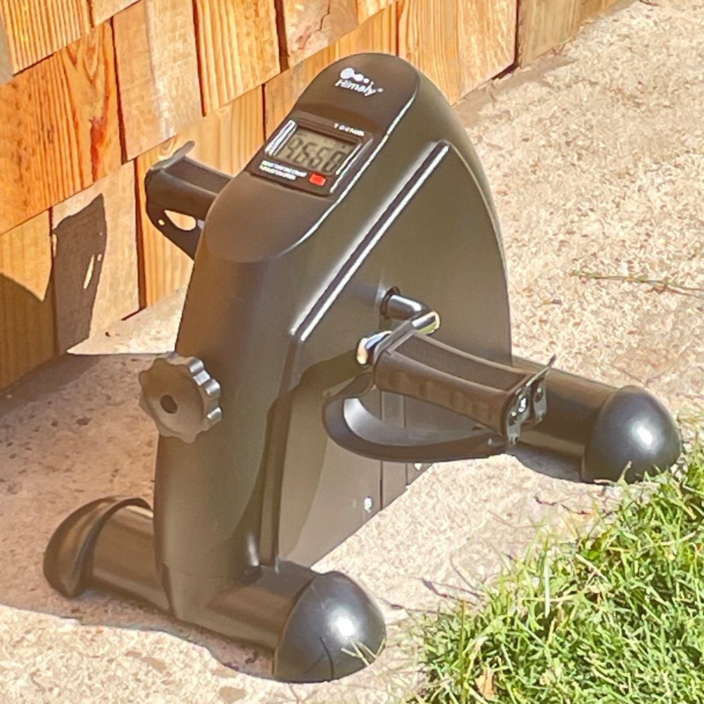 Himaly Mini Pedal Exerciser Trainer with LCD Screen Black