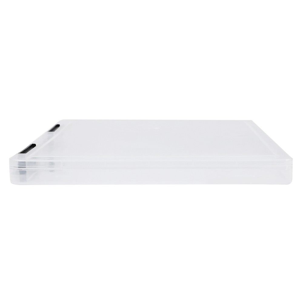 12 Pcs A4 Clear File Boxes Paper Storage Box Document File Holder with Buckle