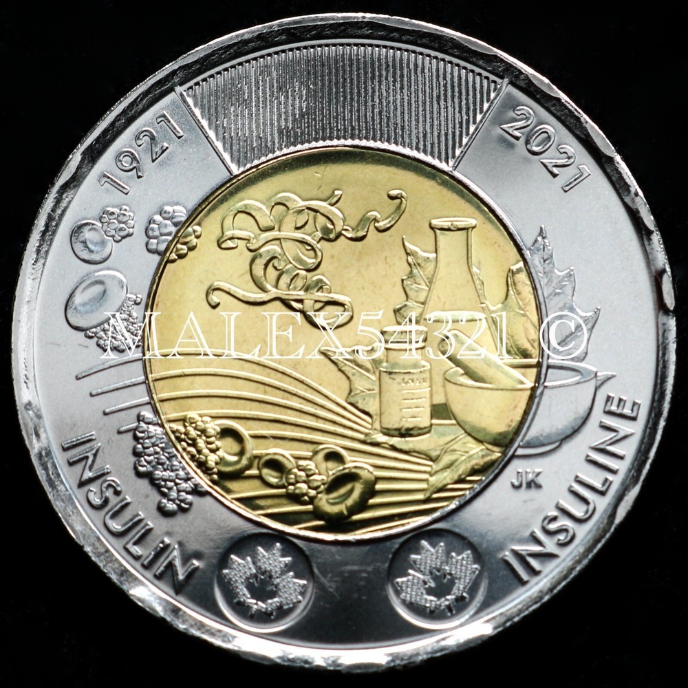 🇨🇦​ CANADA 2021 "INSULIN" 2 DOLLARS UNCIRCULATED