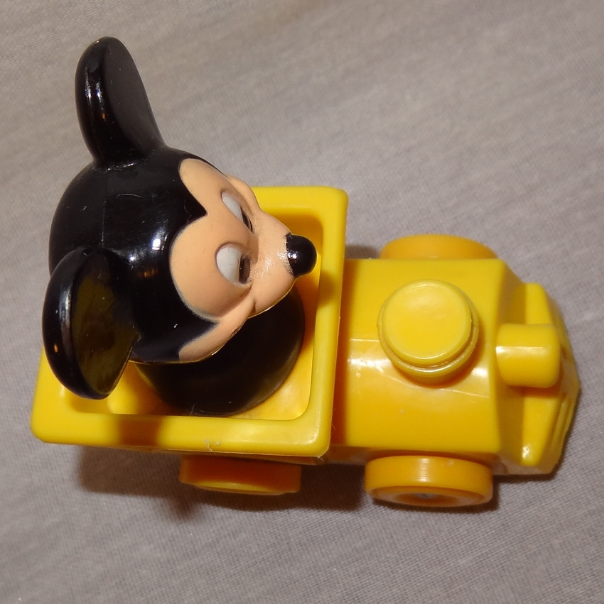 Mickey Mouse Disney Train Engineer Toy 2" Yellow Illco