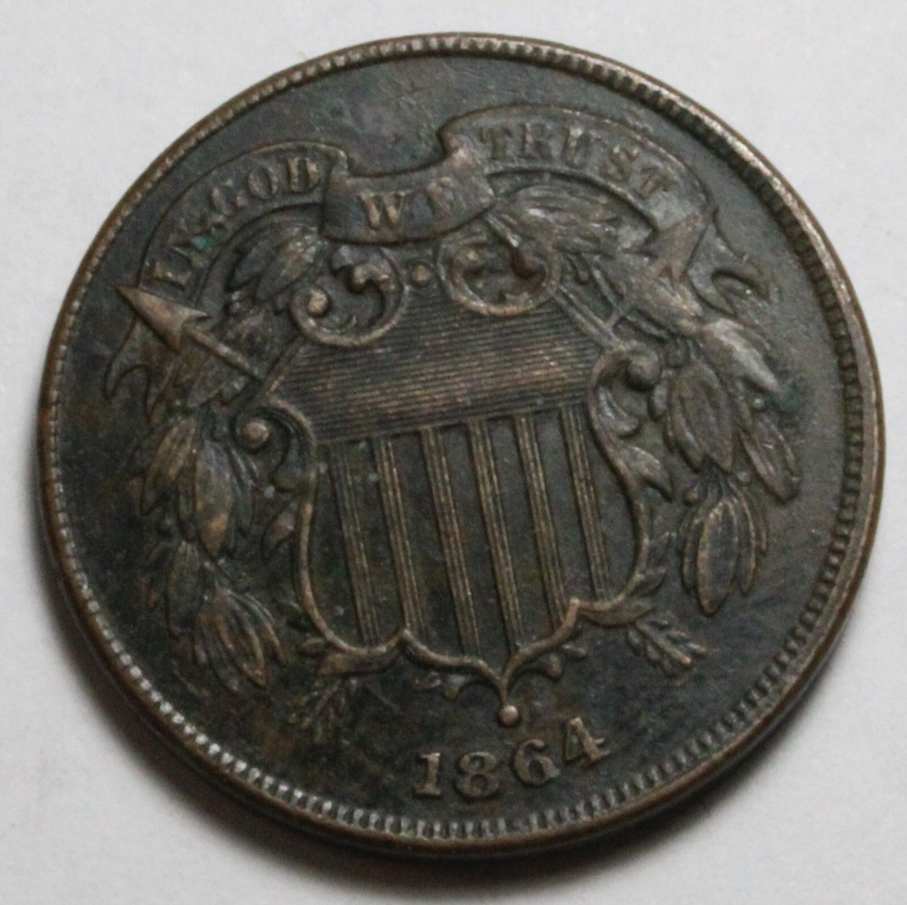 1864 Two Cent DU416