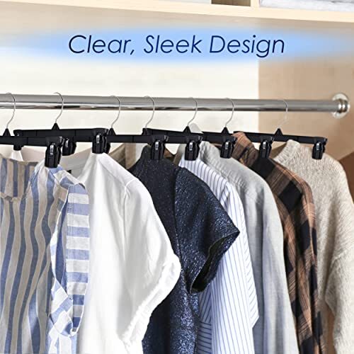 Hanger Central 30 Pack Space Saving Heavy Duty Slim Plastic Pants, Skirts,