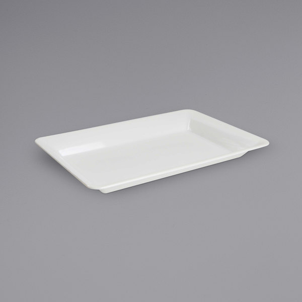 Fineline RC571PP.WH ReForm 10" x 8" White Polypropylene Rectangular Tray - 25/CS