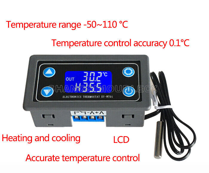 10A Thermostat Digital Temperature Controller DC 6-30V Thermal Thermocouple