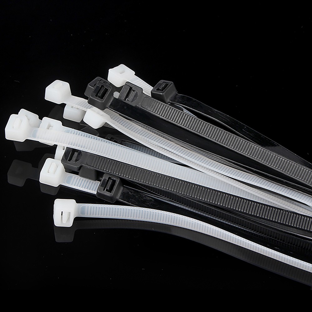 Extra Strong Cable Ties Nylon Zip Wraps Heavy Duty Cable Tie Black/White
