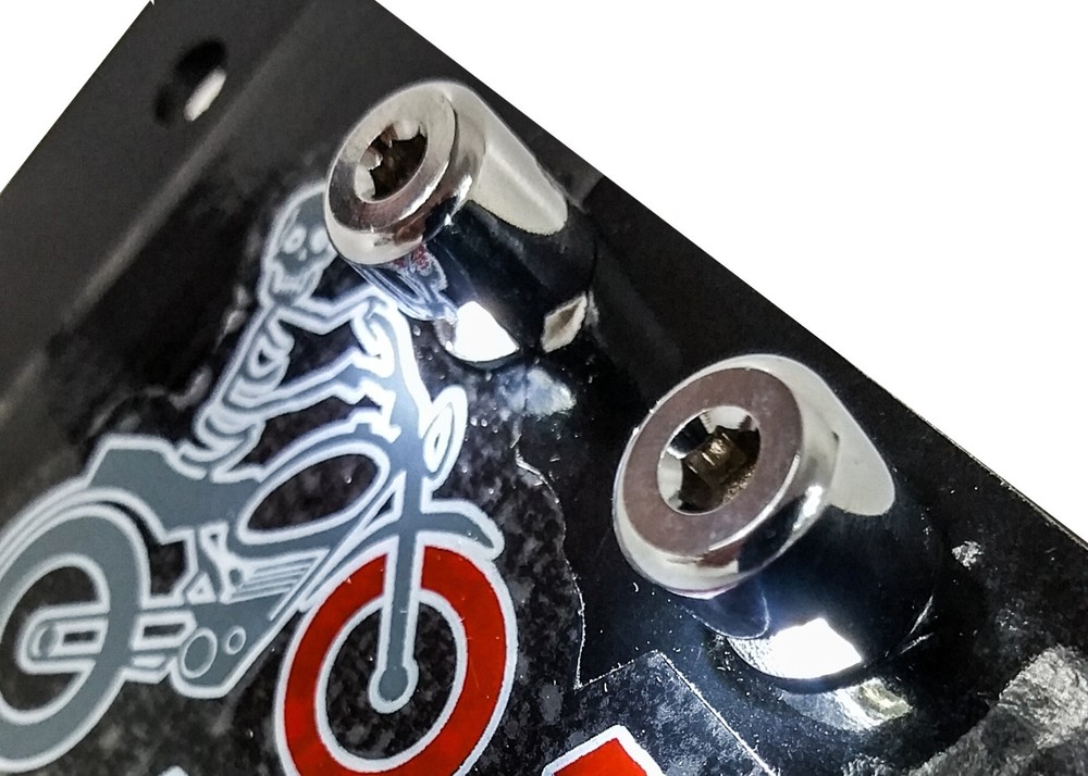 Chrome TAG LED light hex bolt motorcycle custom chopper license plate relocation