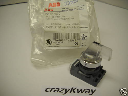 ABB M2SS4-61C 2-POS SELECTOR SWITCH MAINTAINED NIP!!