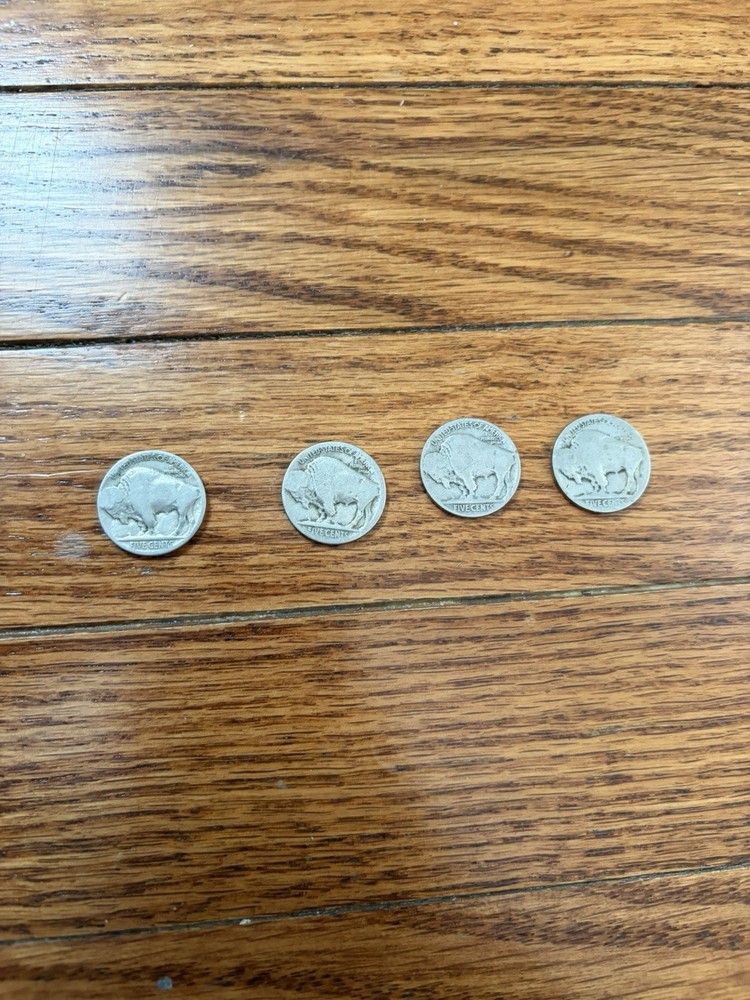 (4) Buffalo Nickels 1913-1924