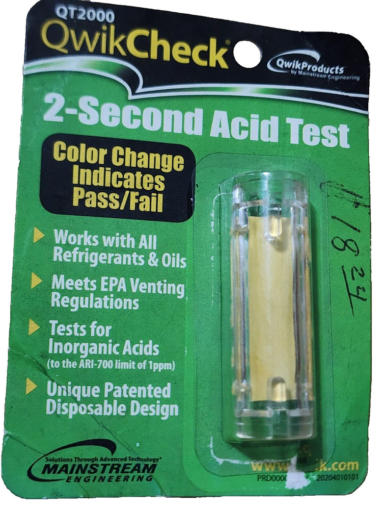 QwikProducts QT2000 QwikCheck 2-Second Acid Test