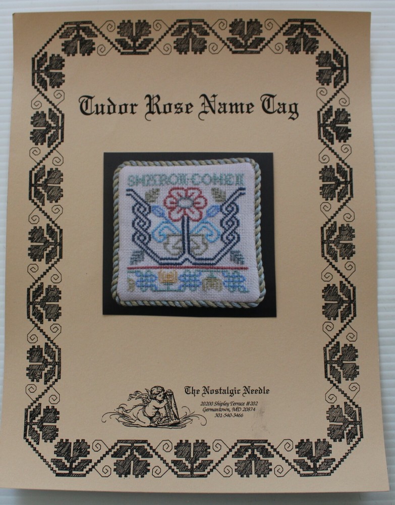 Tudor Rose Name Tag - by Nostalgic Needle