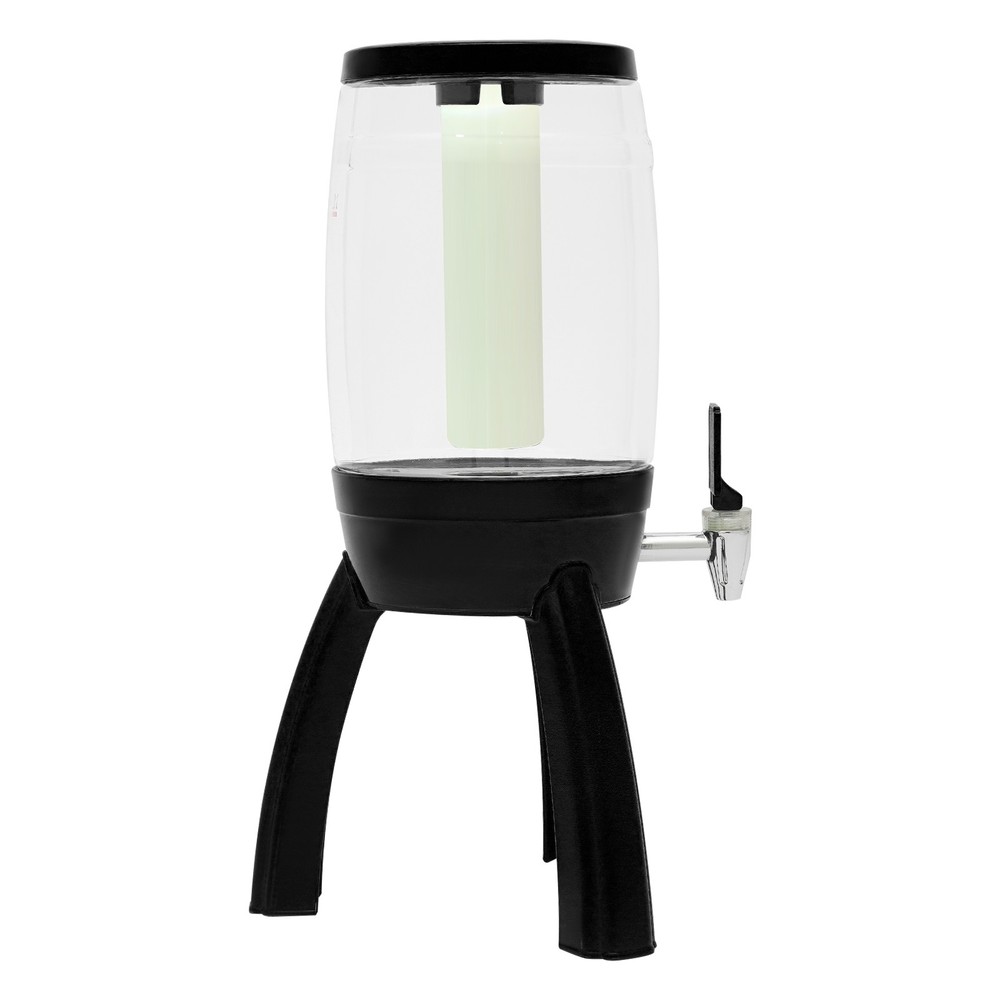 Modern 3L Beer Dispenser Tabletop beer barrel black for bars, restaurants, party