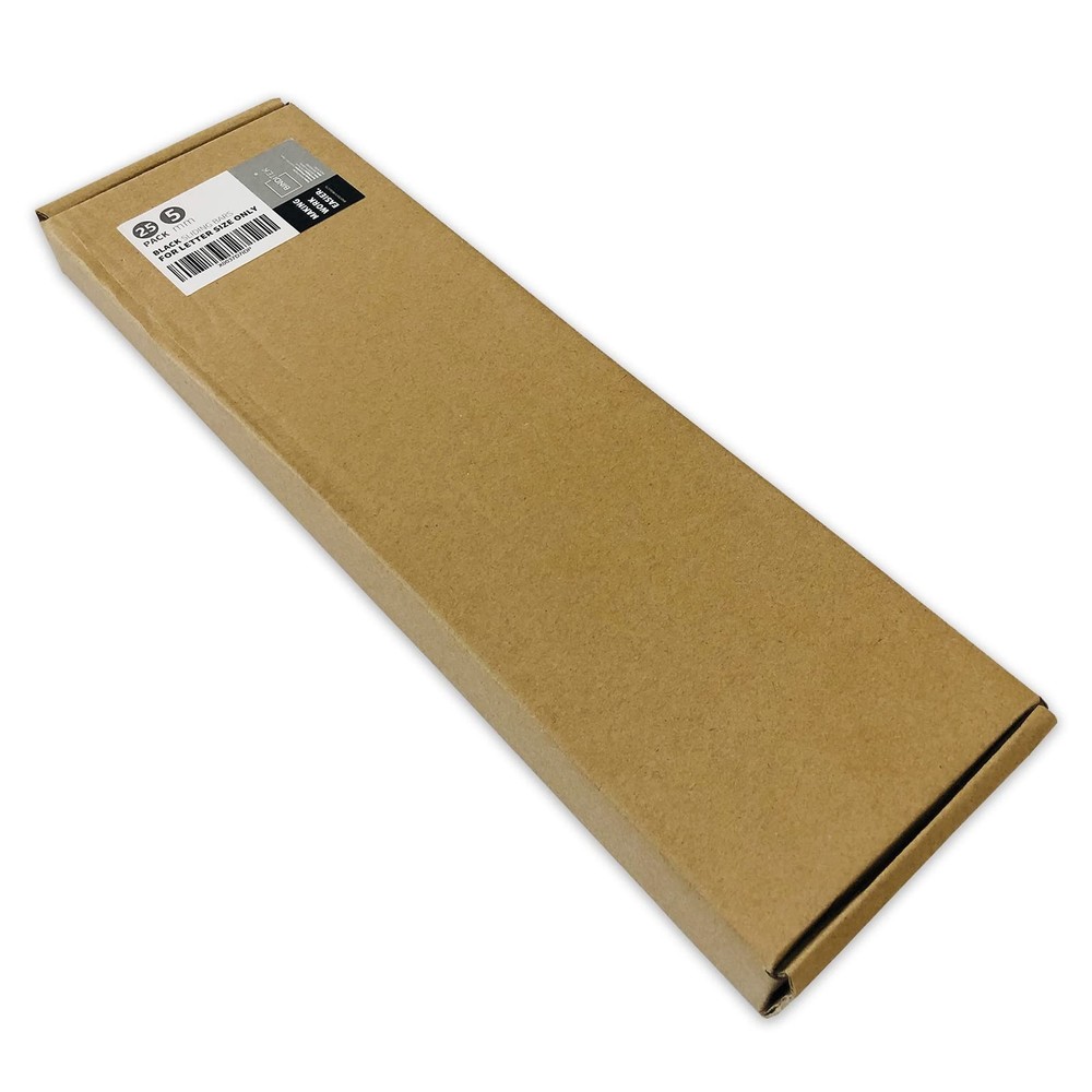 25 Pack Binding Bars, 25-Sheet Capacity Slide Grip Binding Bars, Black, 5mm T...