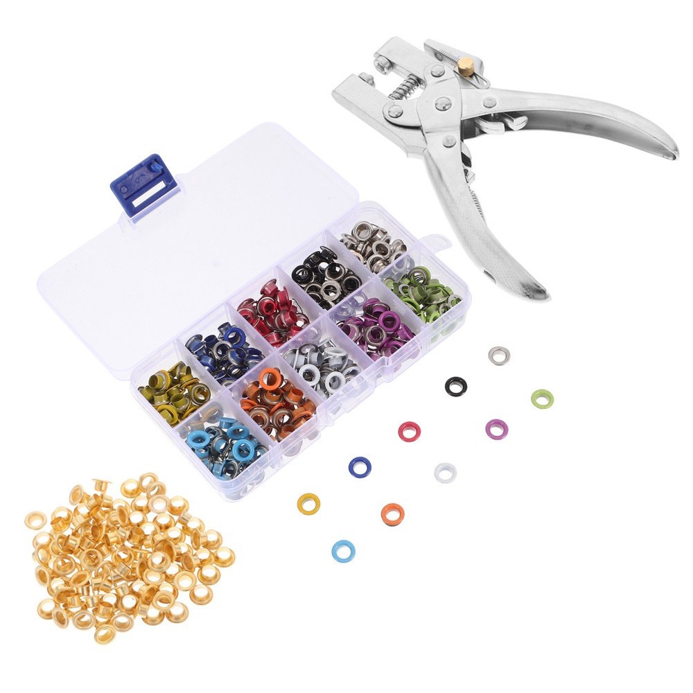 Handheld Puncher Set Press Machine for Banner Grommet Eyelets Kit