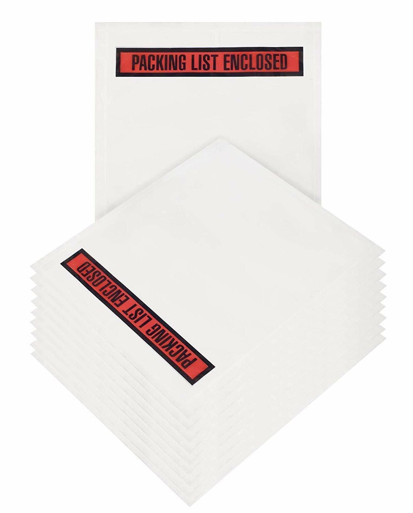100 Packing List Enclosed Panel Face Envelopes 4.5 x 6 Shipping Envelope Pouch