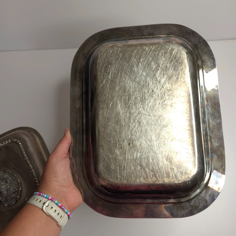 Vintage Henley Oneida Community Serving Dish w/ Lid Silverplate Removable Handle
