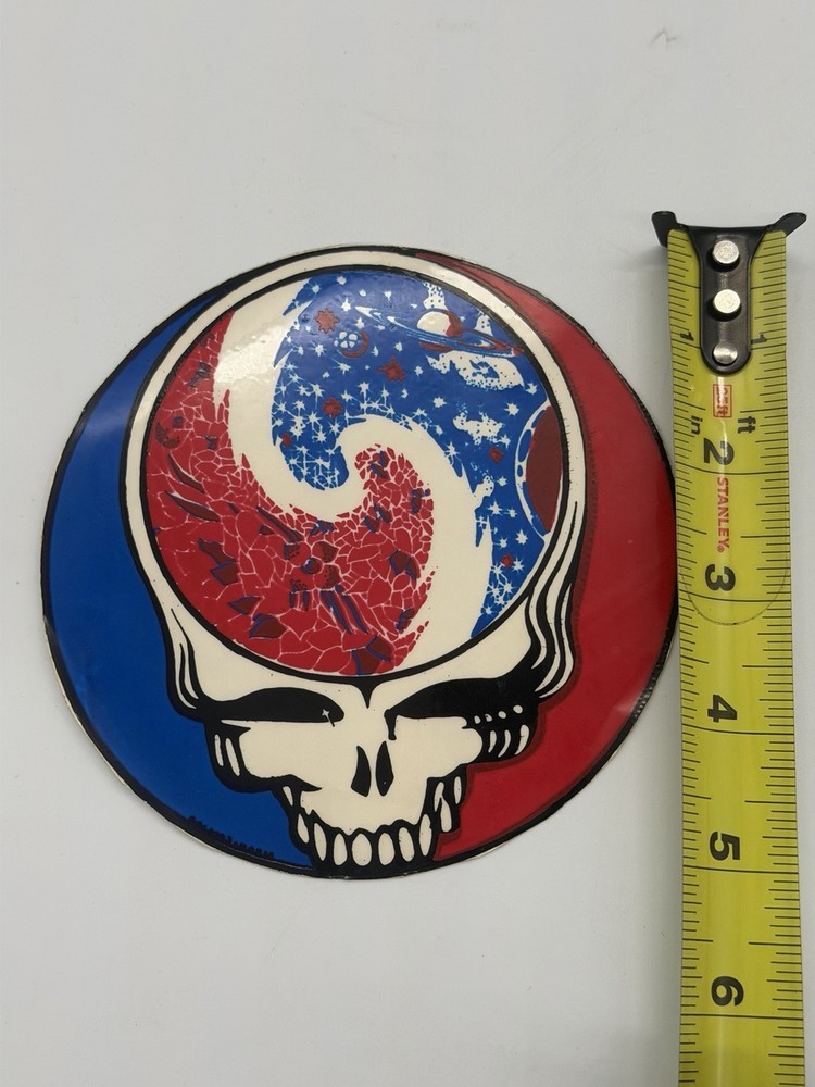 2x 1995 Grateful Dead Dead Head Skull Round