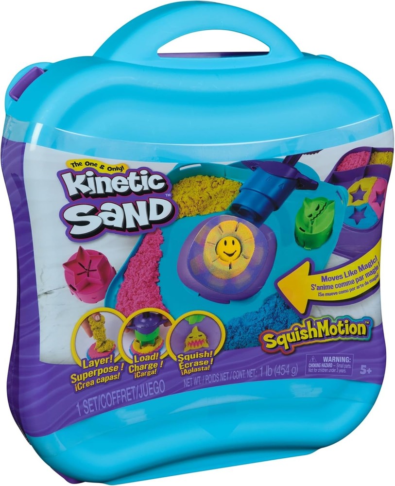 Kinetic Sand, SquishMotion, Easter Basket Stuffers, Includes 1lb Moldable Play S