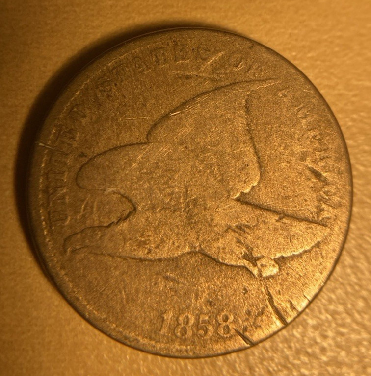 1858 Flying Eagle Small Cent Coin