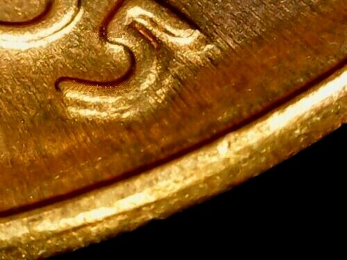 1955 DDO Lincoln Wheat Penny Cent Error ~ Gem BU (red)