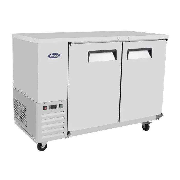 Atosa SBB48GRAUS1 48" Shallow Depth Double Solid Door Back Bar Cooler