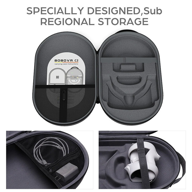 C2 Storage Bag Compatible with Quest 2 Elite Strap For Meta Oculus Quest 2 VR