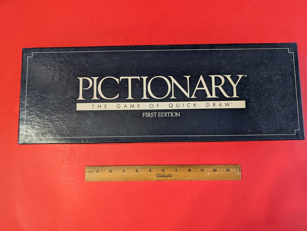 1985 Vintage Pictionary 1st Edition Good Condition With Card Missing Timer