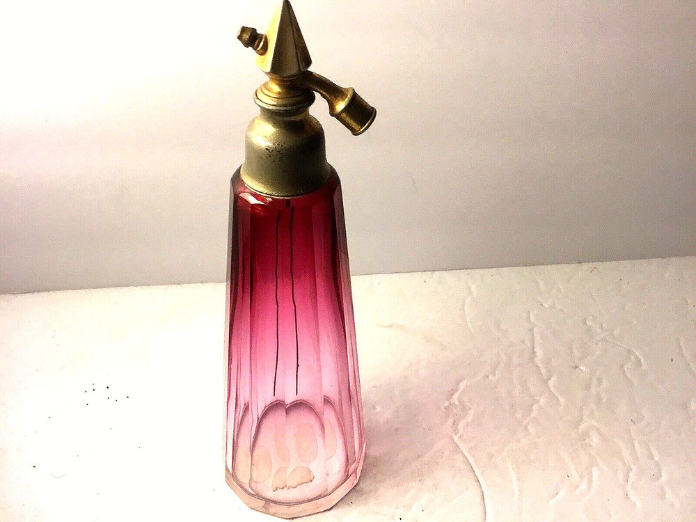 Art Deco Atomizer Perfume Bottle 12 Sided