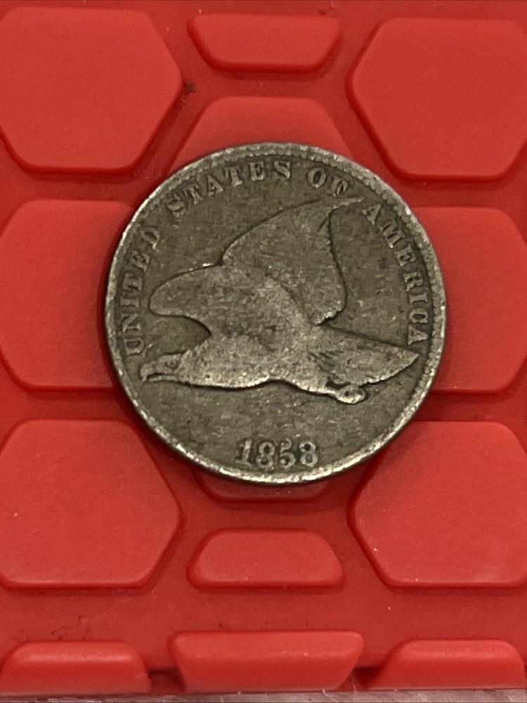 1858 US Flying Eagle Penny One Cent - Small Letters