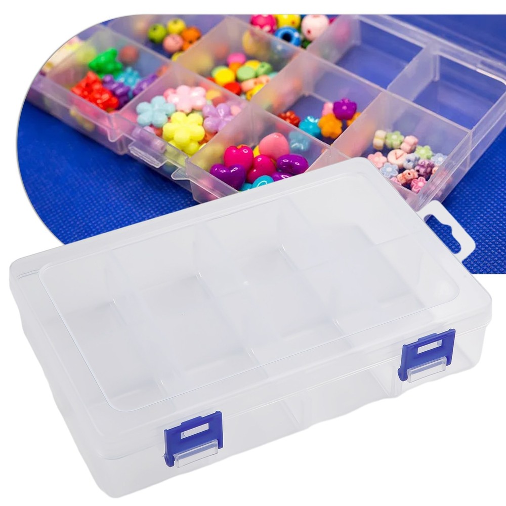 Bead Earring Storage Box Container Adjustable Display Organizer Dustproof