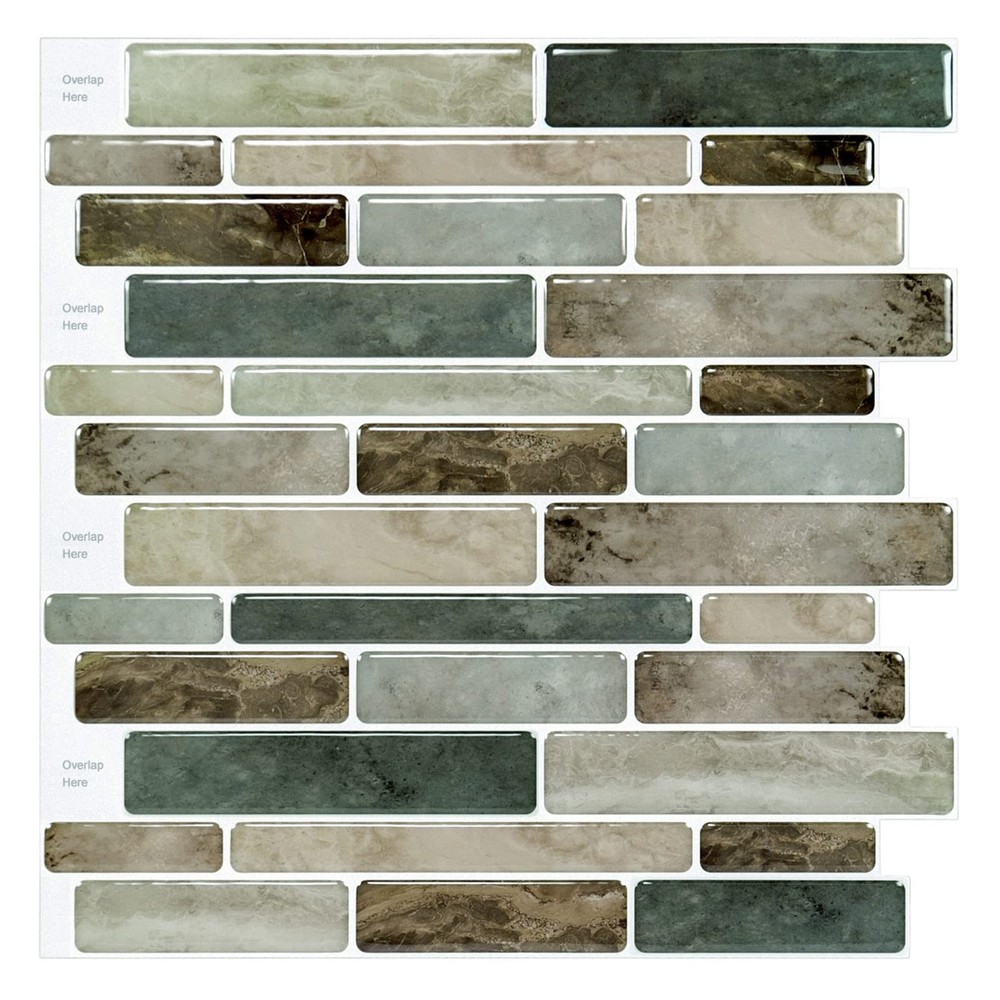LONGKING Marble Peel and Stick Backsplash for Kitchen, 3D Adhesive Tile Backs...