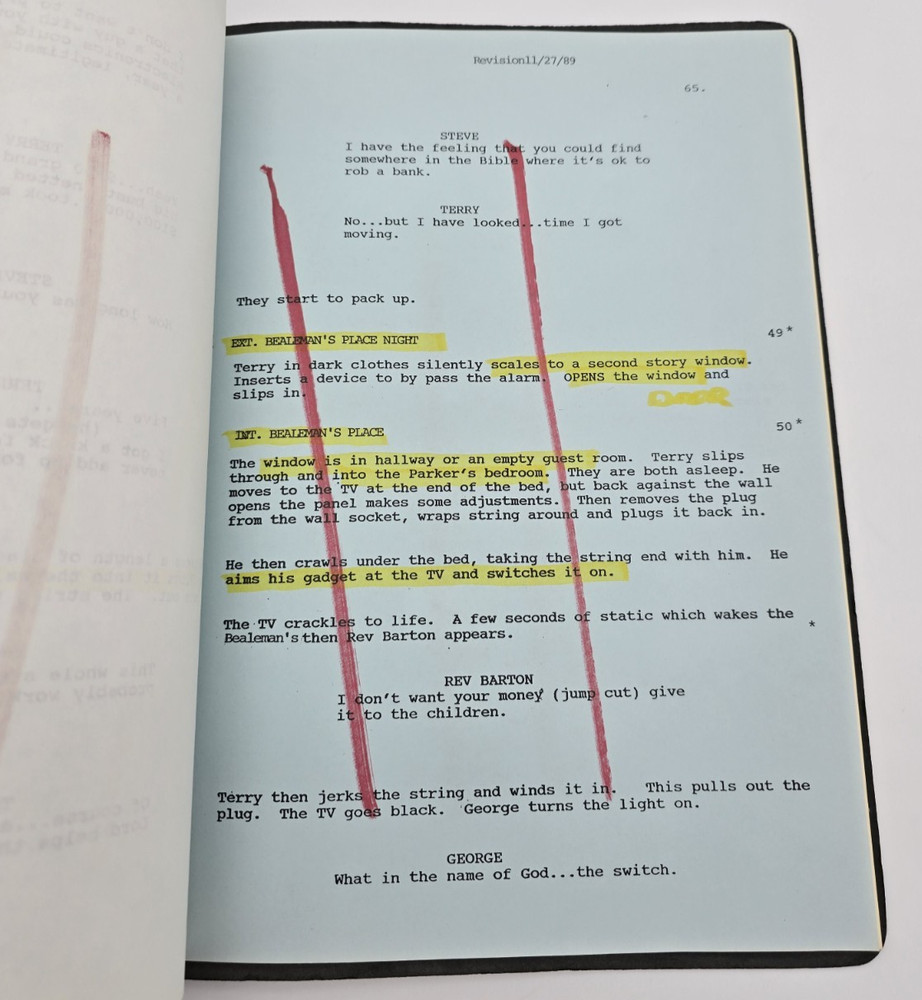 ALMOST AN ANGEL / Paul Hogan 1989 Move Script Screenplay, perform God's work