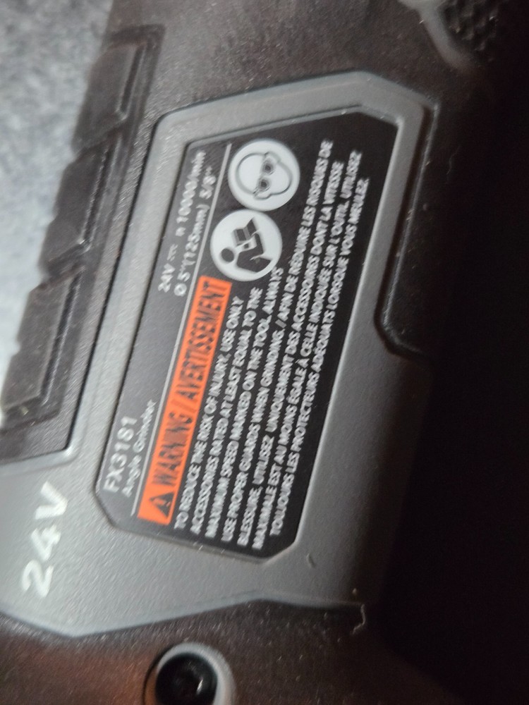 Flex FX3181-Z 24V 5" Fixed Speed Angle Grinder with Side Switch (Bare Tool)