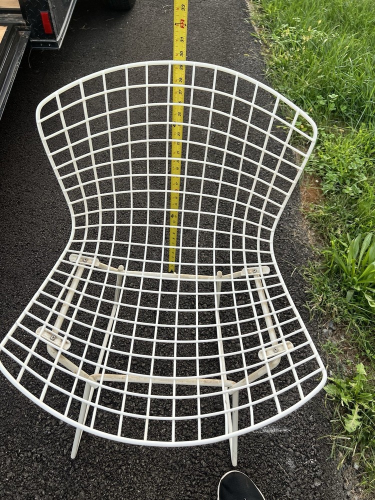 MCM Authentic Harry Bertoia KNOLL Rubberized White Wire side Chairs