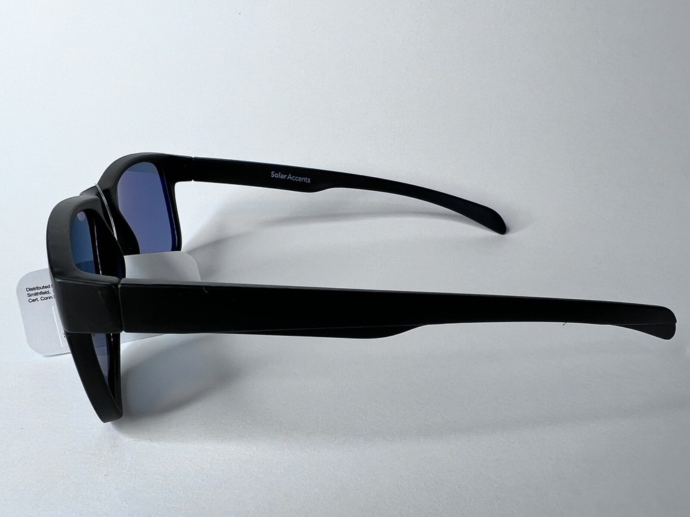 Solar Accents Drivers Glasses Rectangular Black Glasses 100%UVA-UVB