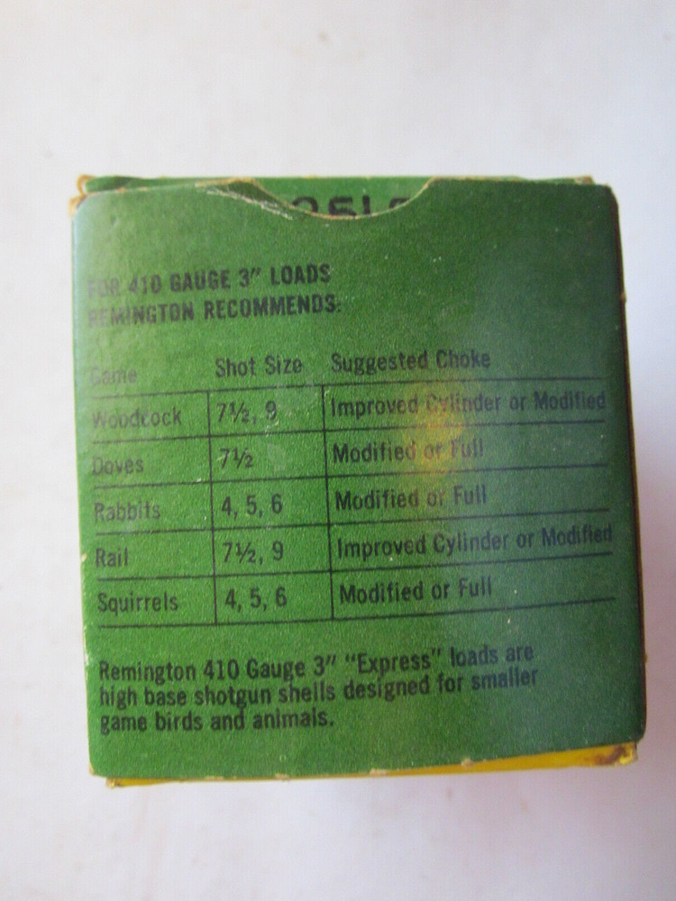 Remington Express 410 gauge empty box