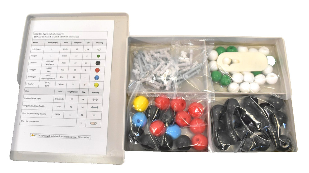 Organic Molecular Structure Model Ball & Stick Scale Student 122 Piece XMM-005