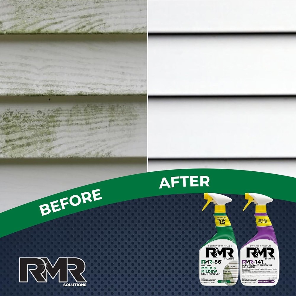 RMR Brands DIY Mold & Stain Remover Bundle, Complete Mold Killer & Mildew Pre...