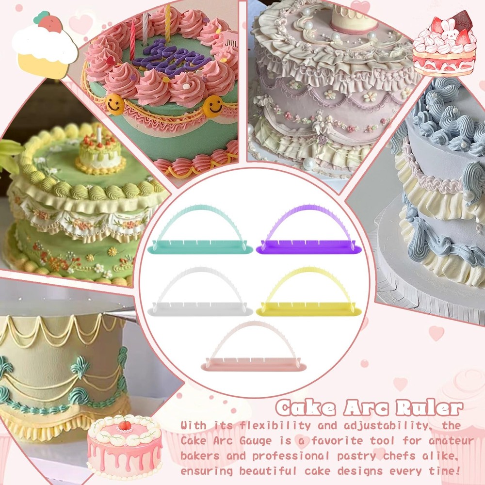 5 Pack Cake Arch Guide Tool, Cake Writing Tools, Convenient for Controlling t...
